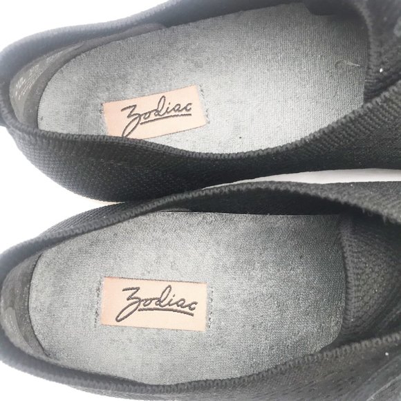 ZODIAC Shoes Penny Sneakers Black Stretch Knit Womens 8.5 - Picture 6 of 9